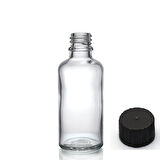 30ml şeffaf şişe düz kapaklı, 24 adet, cam şişe, esans şişesi, yağ şişesi, kozmetik şişesi