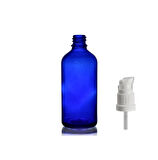 30ml mavi cam serum pompalı şişe, 12 adet, pompalı şişe, medikal şişe, cam şişe,  