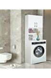 Bicabin Makine Üstü Dolap, Banyo Dolabı, Çamaşır Dolabı, Havlu Dolabı, Kapaklı Dolap
