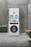 Bicabin Makine Üstü Dolap, Banyo Dolabı, Çamaşır Dolabı, Havlu Dolabı, Kapaklı Dolap
