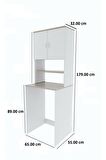 Bicabin Makine Üstü Dolap, Banyo Dolabı, Çamaşır Dolabı, Havlu Dolabı, Kapaklı Dolap