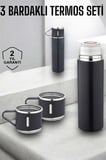 Vakumlu Paslanmaz Çelik 3'lü Termos Seti 500 ml