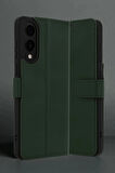 S25 Edge S Kapaklı Kılıf - Koyu Yeşil