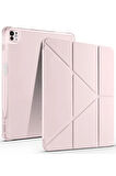 Ipad Air 13 (2024) Kılıf Kalemlikli Mars Tablet Kılıfı - Rose Gold