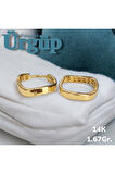14AYAR 1.67Gram Altın Halka Küpe