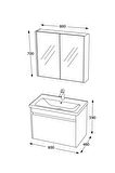 Konak 80 cm Beyaz Banyo Dolabı