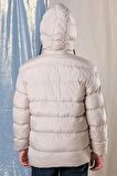 Designed Kapüşonlu İçi Polar Astarlı Erkek Çocuk Şişme Mont