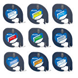 Ecotag Dymo Letratag Muadili Plastik Sarı Serit Etiket - 12 mm x 4 nt