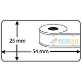 Ecotag Dymo Muadili Yazıcı Etiketi 54 mm x 25 mm