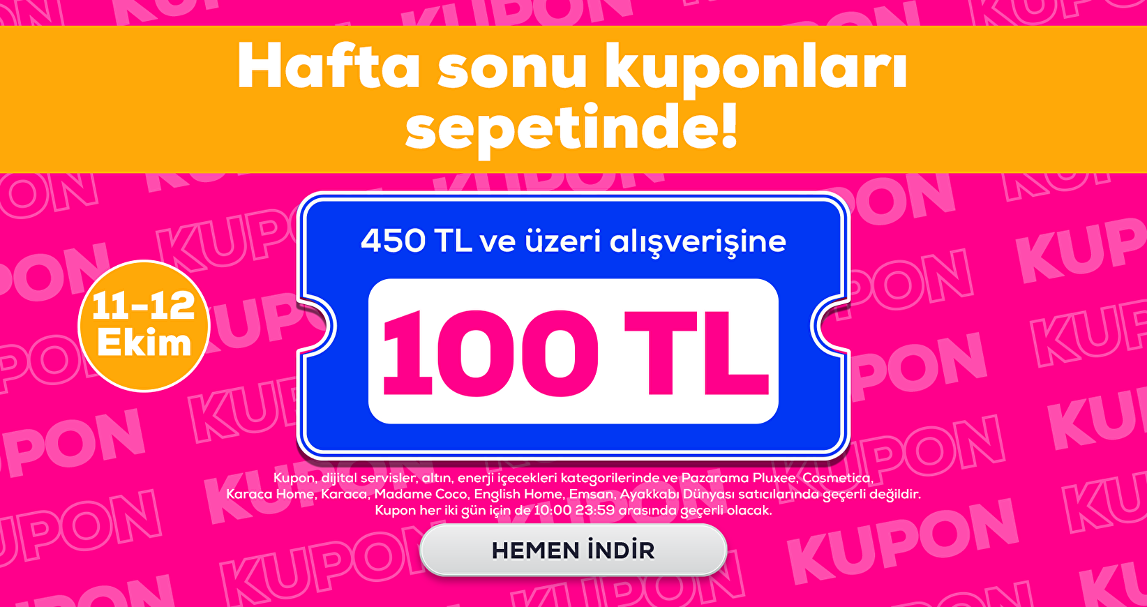 Hafta Sonu Kuponu