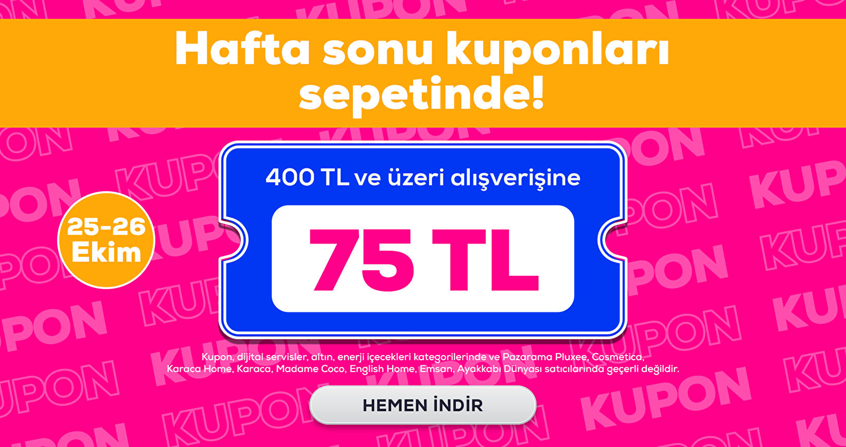 Hafta Sonu Kuponu