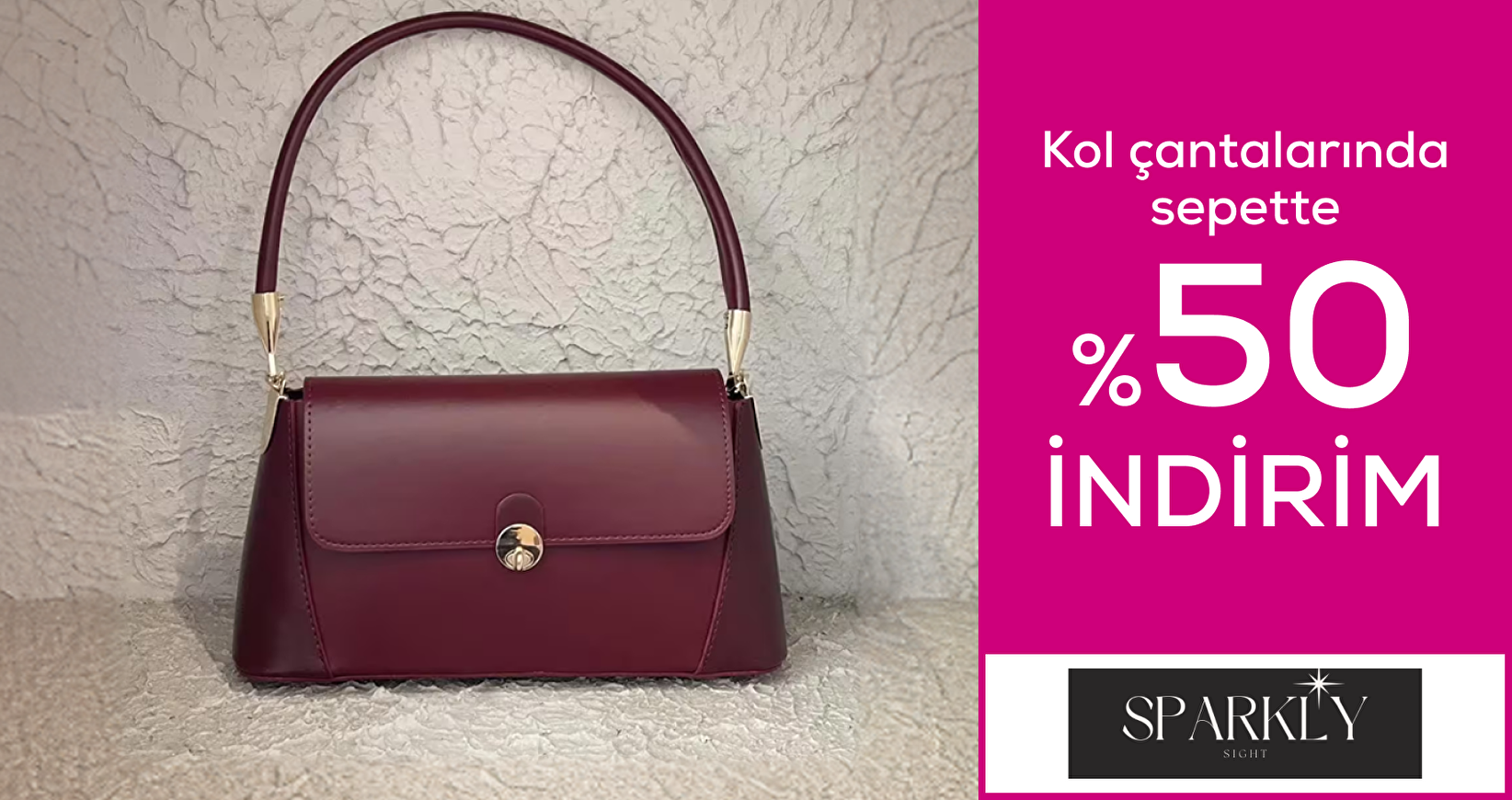 Sparkly Sight'ta Sepette %50 İndirim!