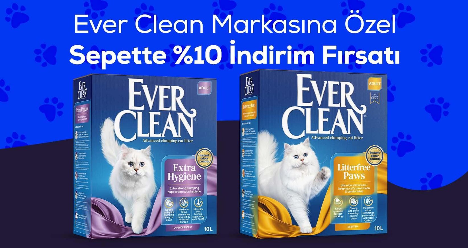 Ever Clean Markasında Sepette %10 İndirim