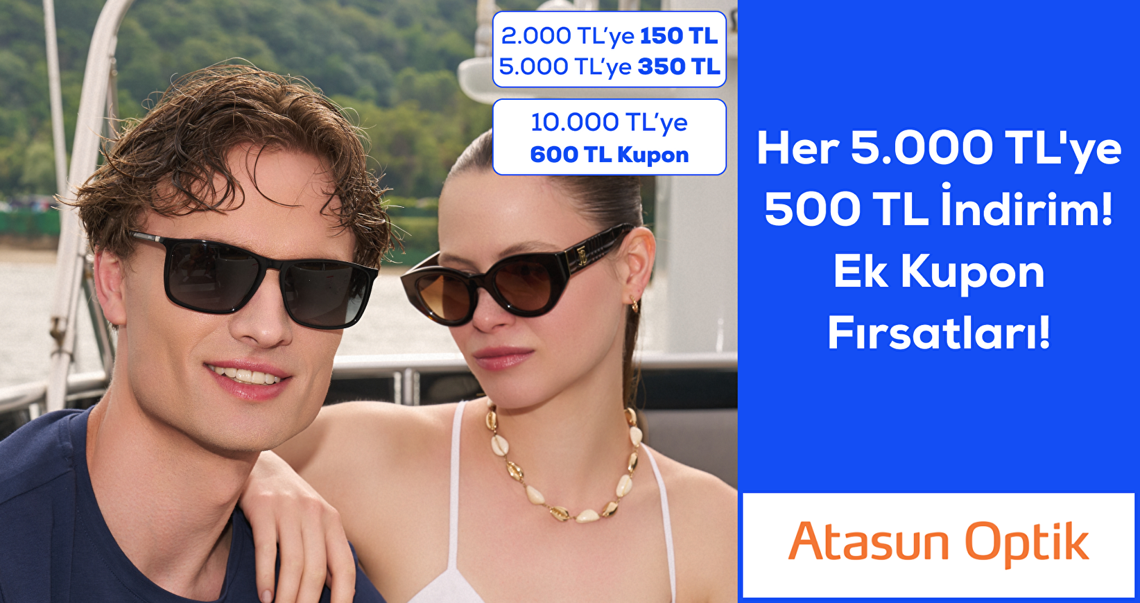 Atasun'da Her 5.000tl'ye 500TL İndirim! Ek Kupon Fırsatları
