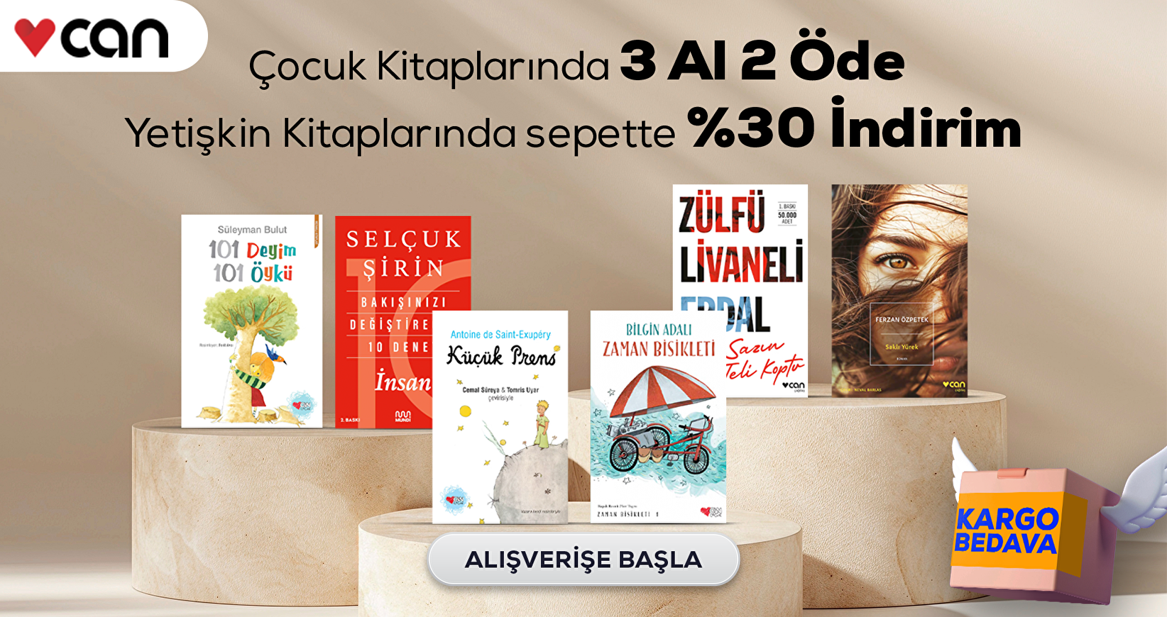 Can Yayınları %30 İndirim ve 3 Al 2 Öde