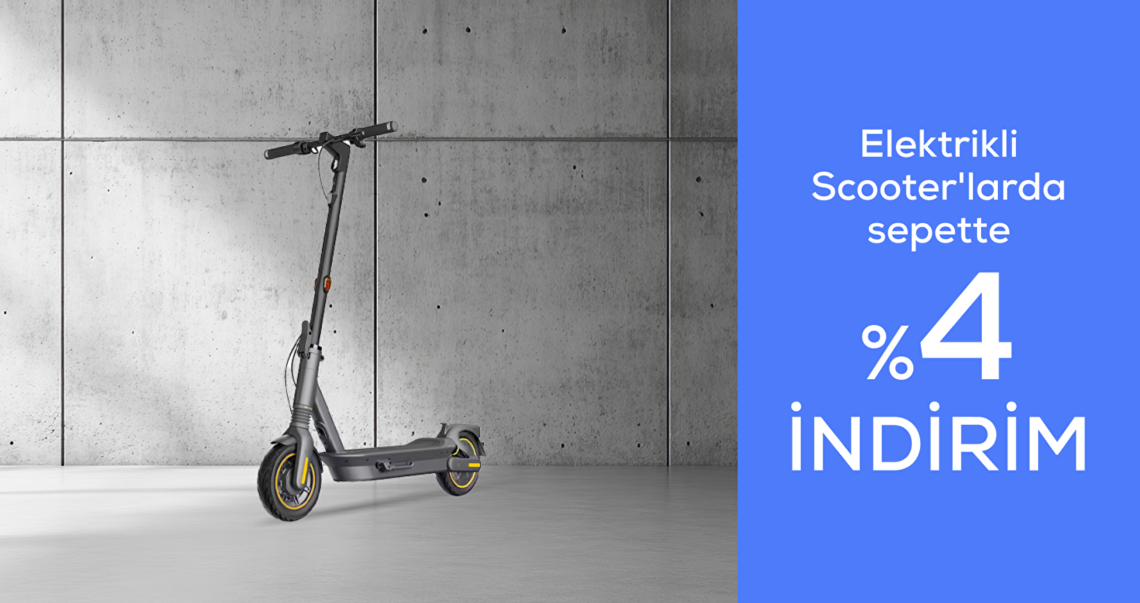 Elektrikli Scooter'larda Sepette %4 İndirim