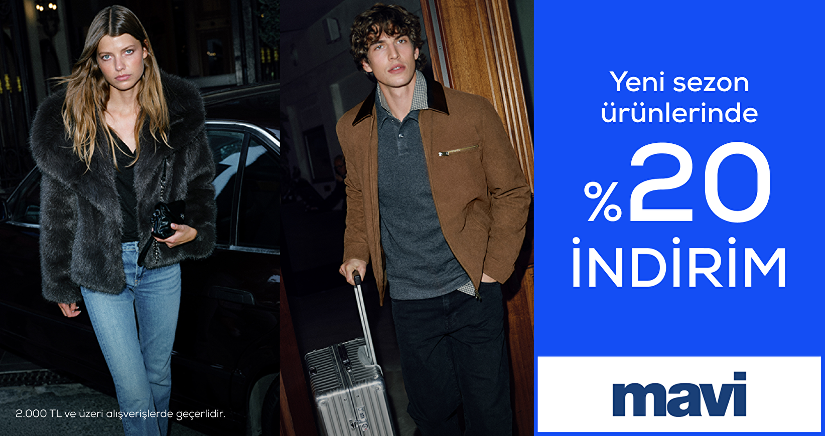 Mavi Yeni Sezon Ürünlerinde 2.000 TL ve üzerine %20 indirim