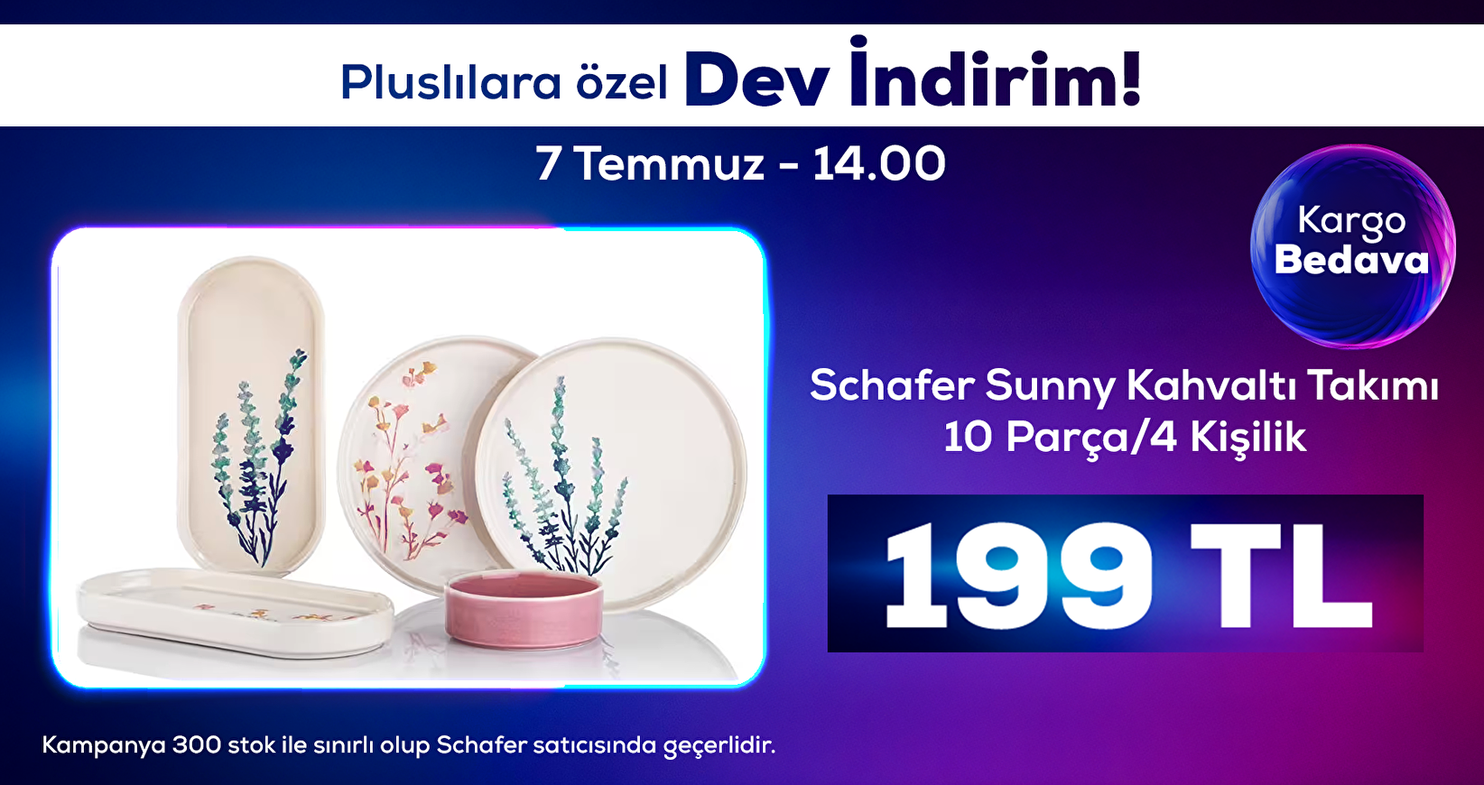 Schafer Sunny Kahvaltı Takımı 10 Parça 199 TL