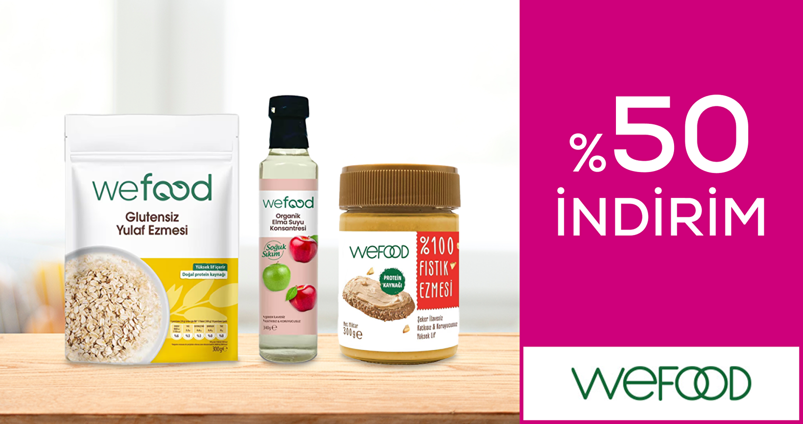 Wefood Ürünlerinde %50 İndirim