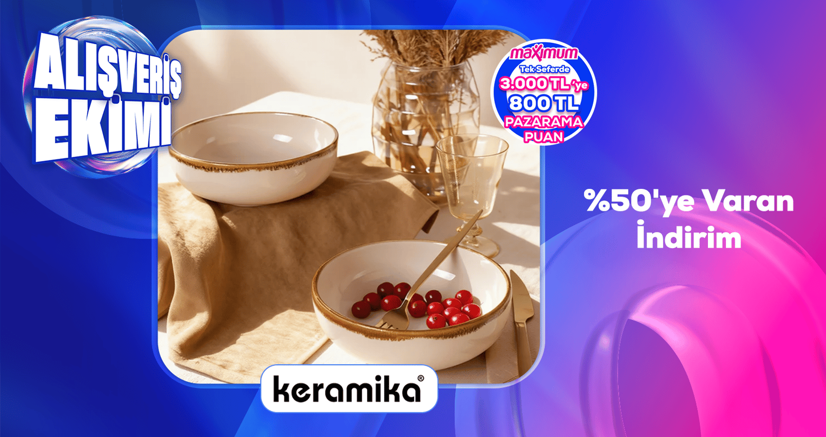 Keramika %50'ye Varan İndirim