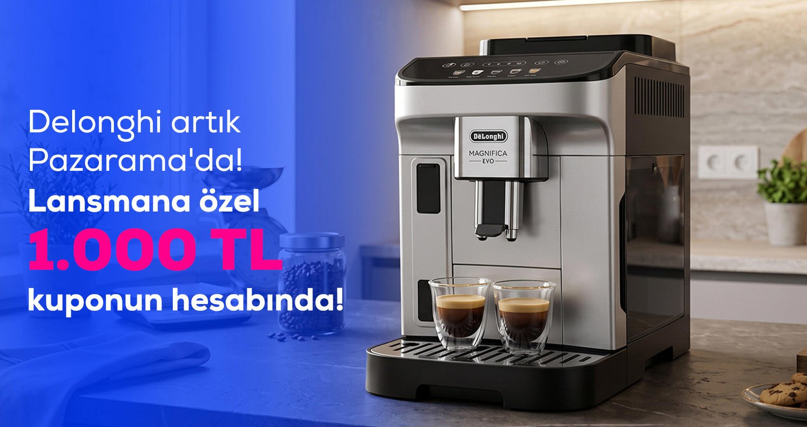 Delonghi Türkiye Lansmana Özel 1000 TL Kupon