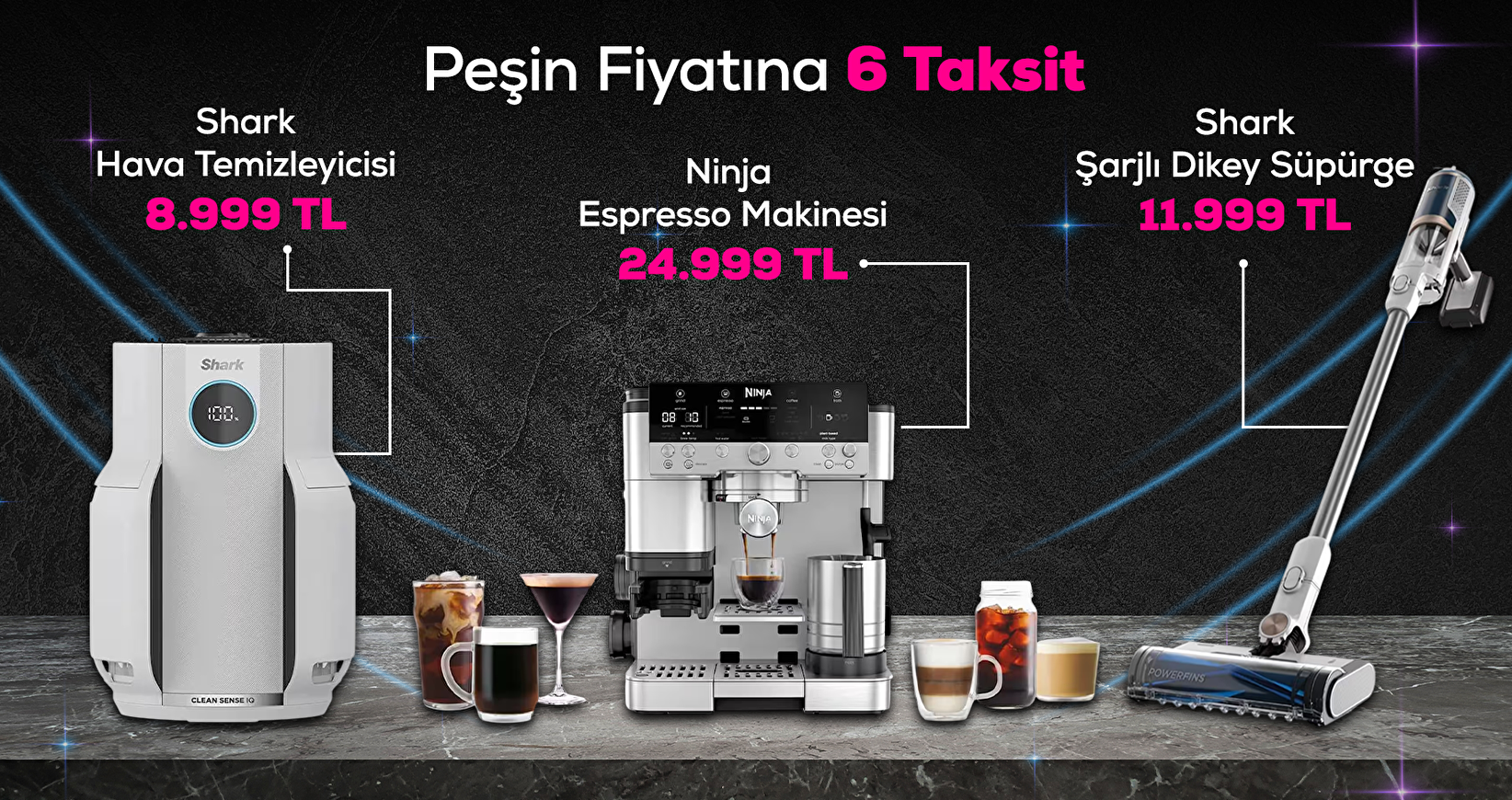 Shark ve Ninja Ürünlerinde 6 Taksit