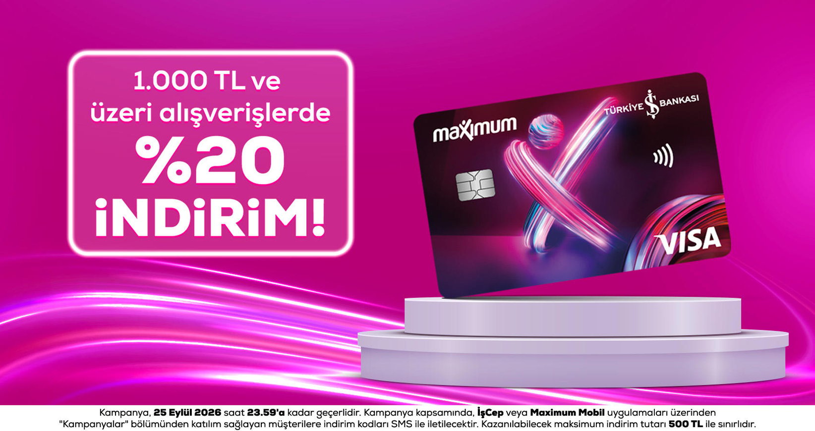 Maximum Kart ile %20 İndirim