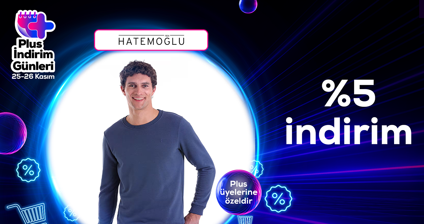 Pazarama Plus üyelerine özel Hatemoglu Mağazasında %5 İndirim