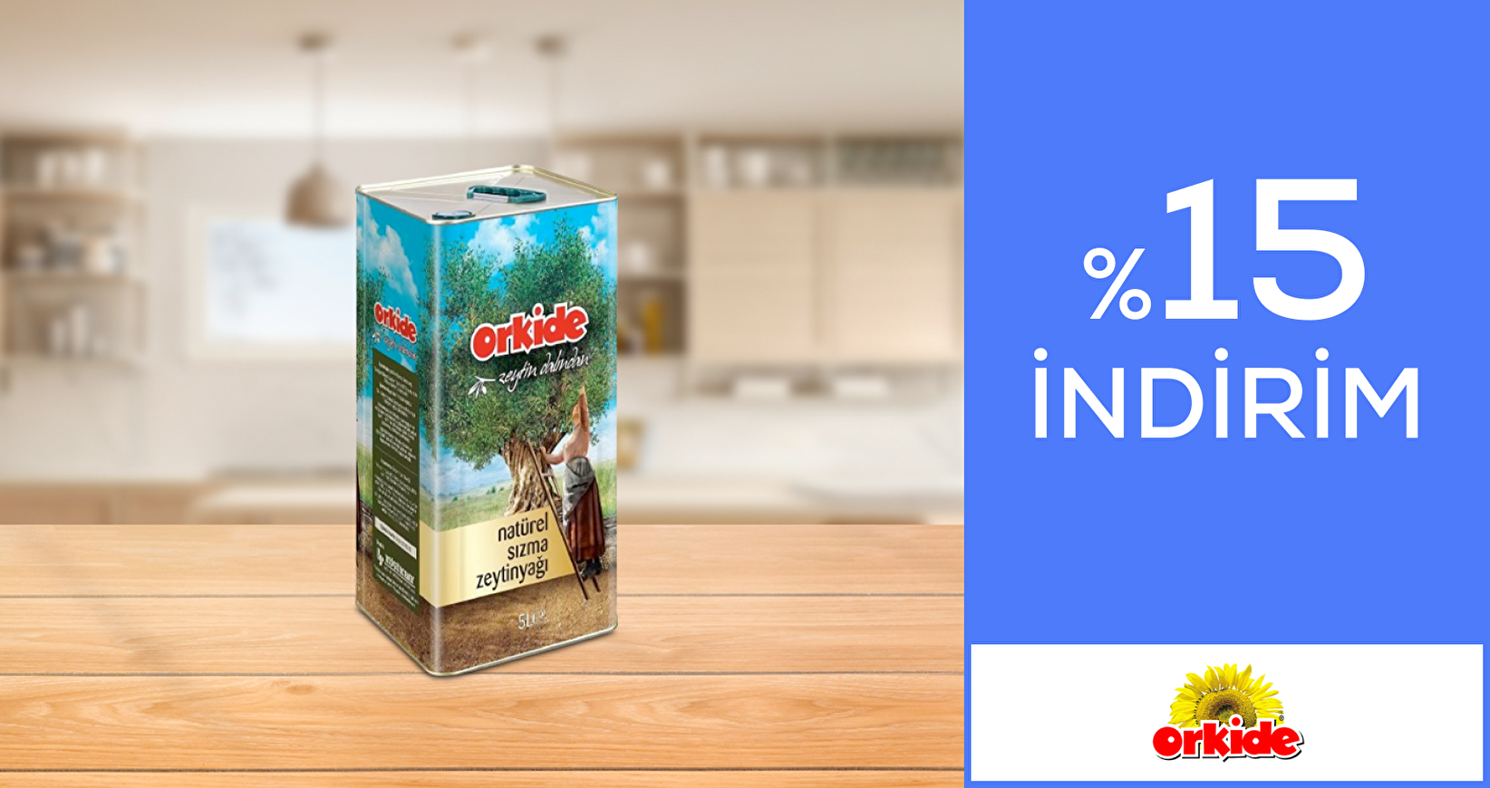 Orkideyağ'da %15 İndirim