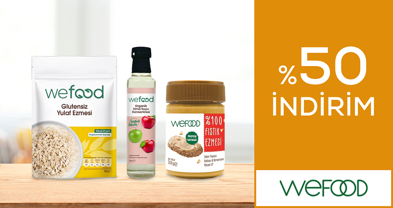 Wefood Ürünlerinde %50 İndirim