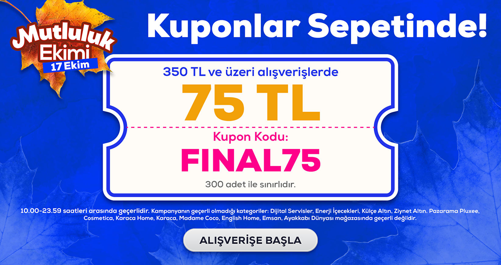 FINAL75 Kuponu 