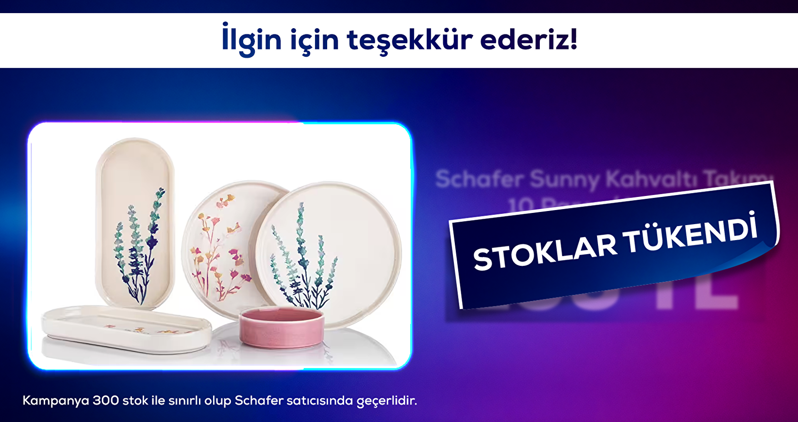 Schafer Sunny Kahvaltı Takımı 10 Parça 199 TL