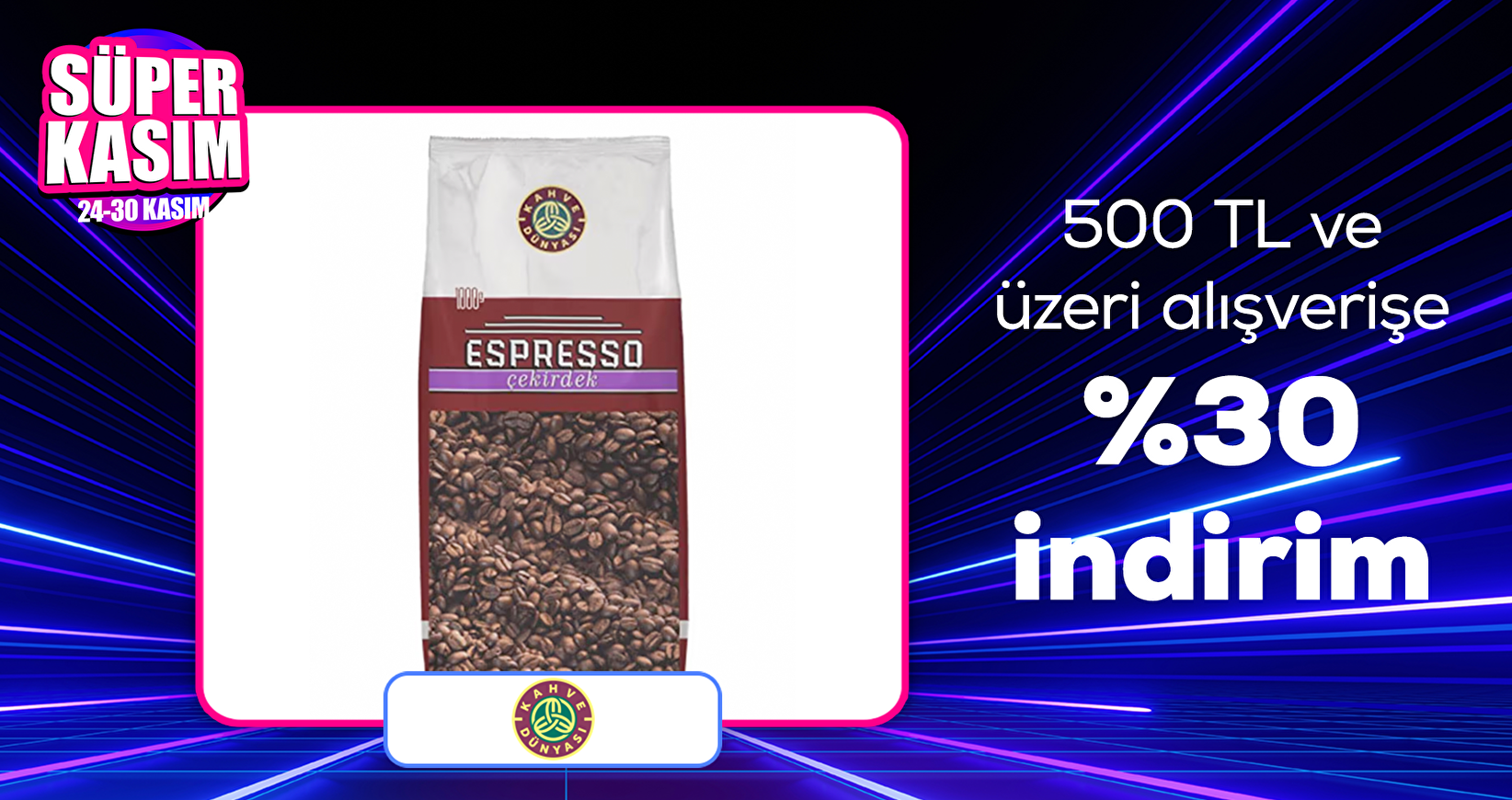 Kahve Dünyası Ürünlerinde 500 TL'ye %30 İndirim