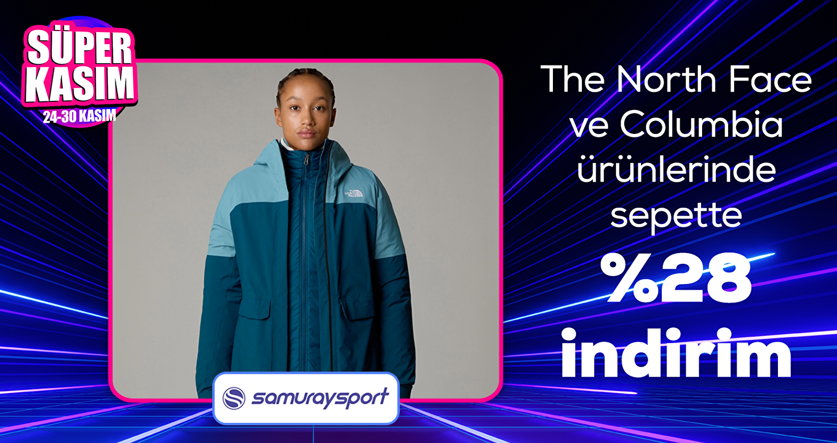 The North Face ve Columbia Ürünlerinde Sepette %28 İndirim