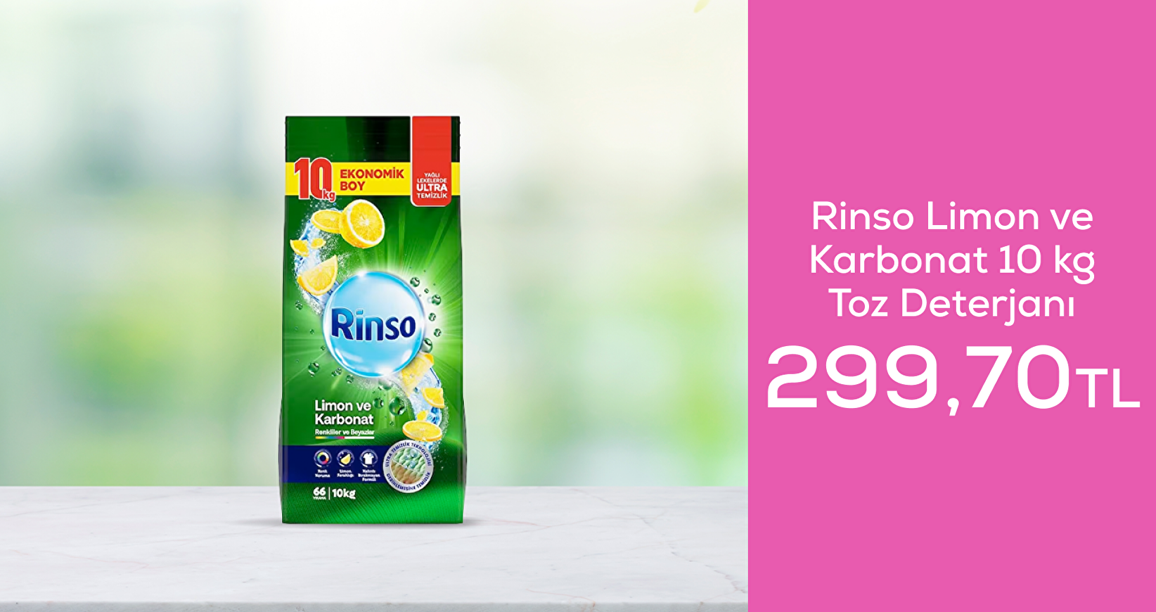 Rinso Limon ve Karbonat 10 kg Toz Deterjanı 299,70 TL