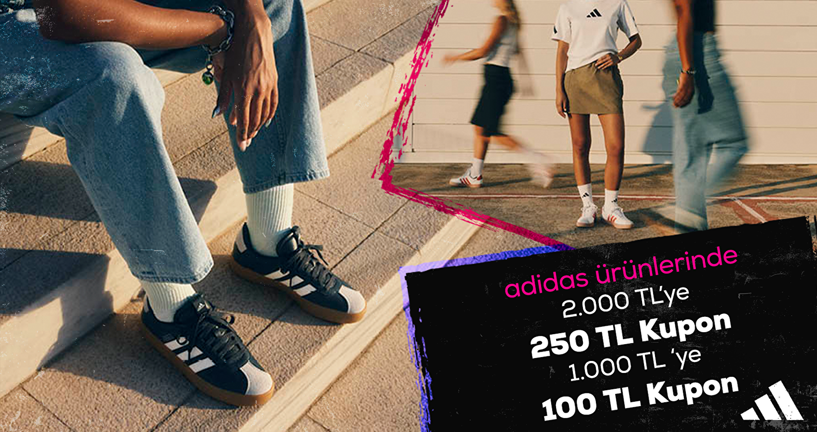 adidas ürünlerinde kuponlar!