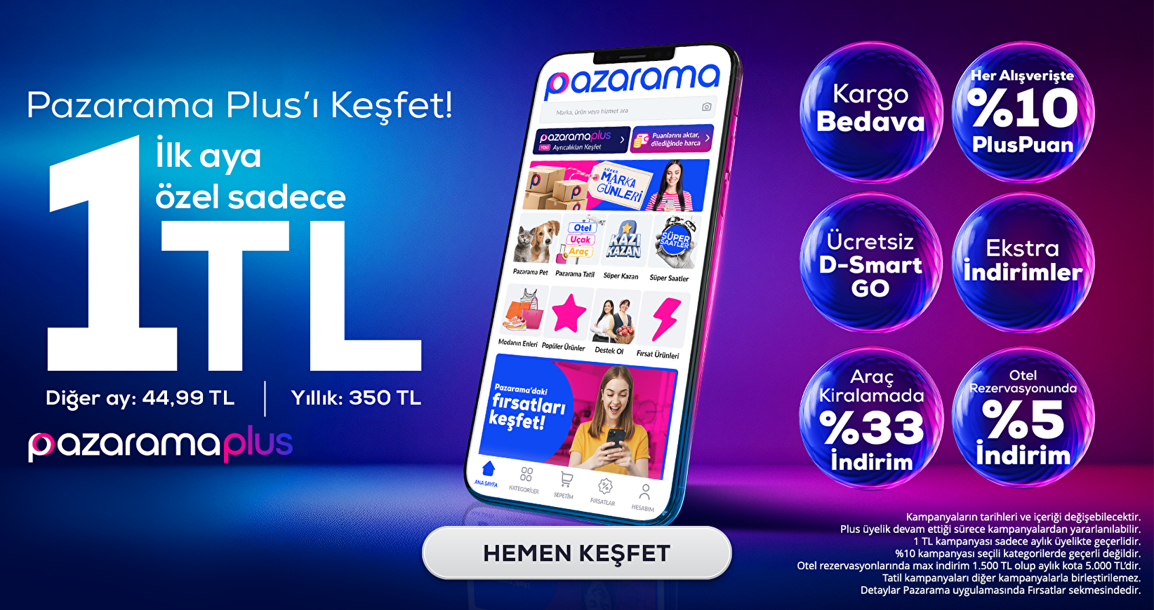 Pazarama Plus Koşulları