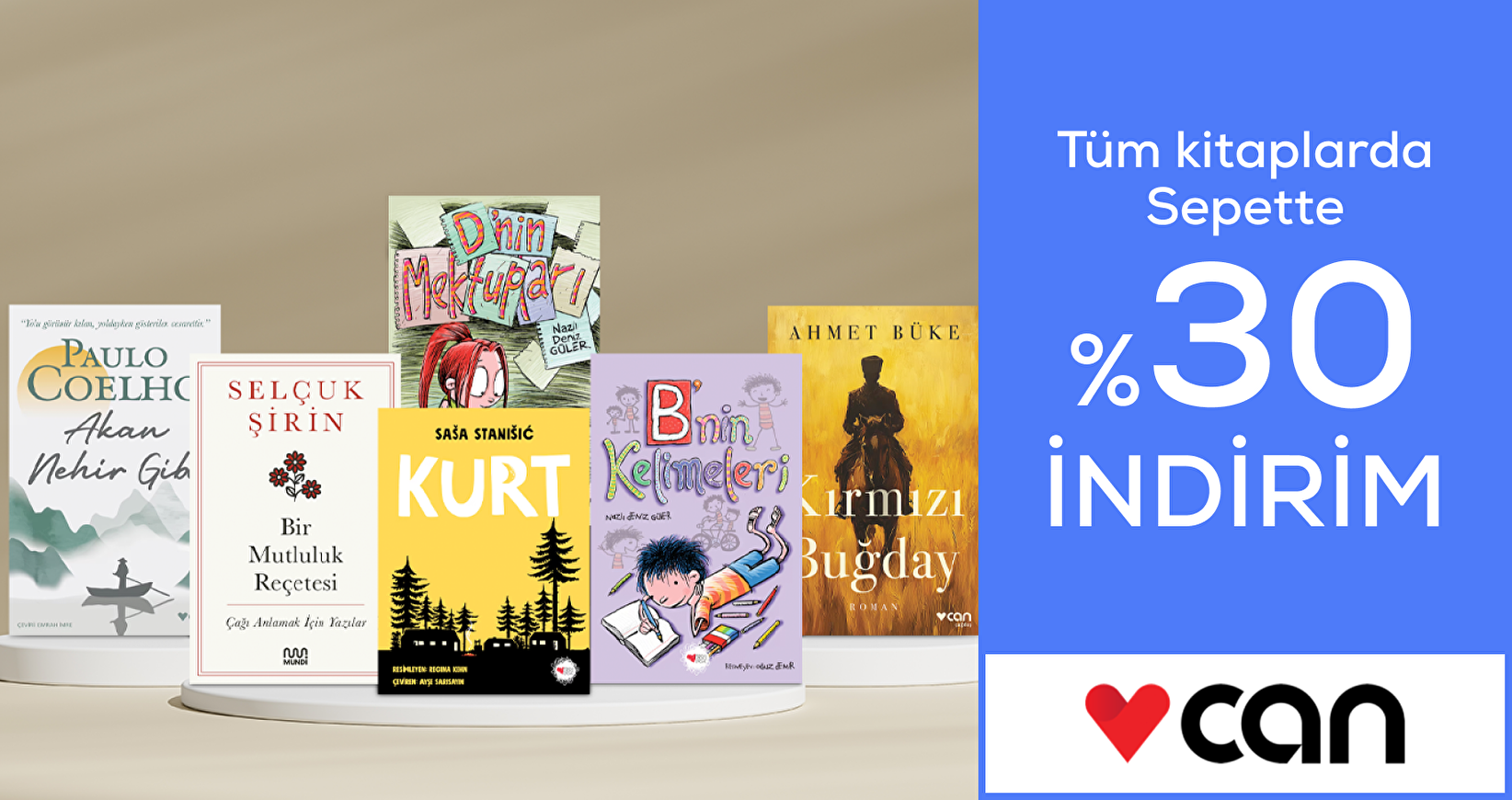 Can Yayınları Tüm Kitaplarda Sepette %30 İndirim