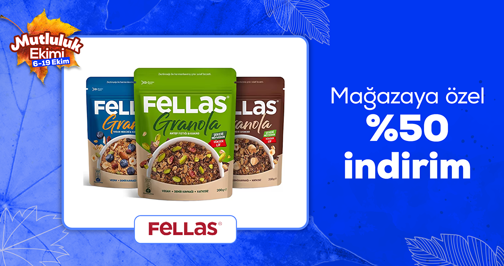 Fellas Foods mağazasına özel %50 indirim