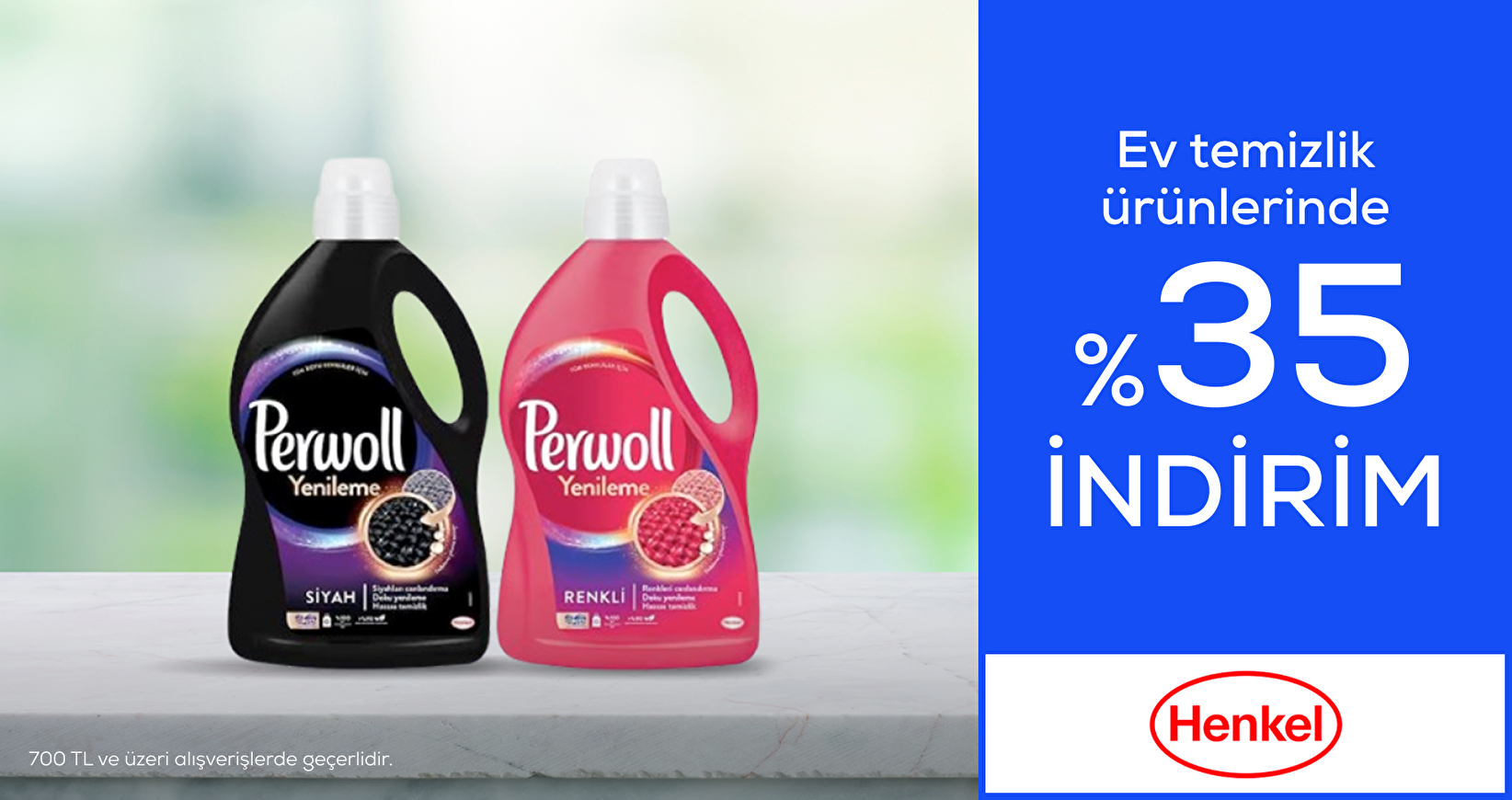 Henkel Ev Temizlik Ürünlerinde 700 TL'ye %35 indirim
