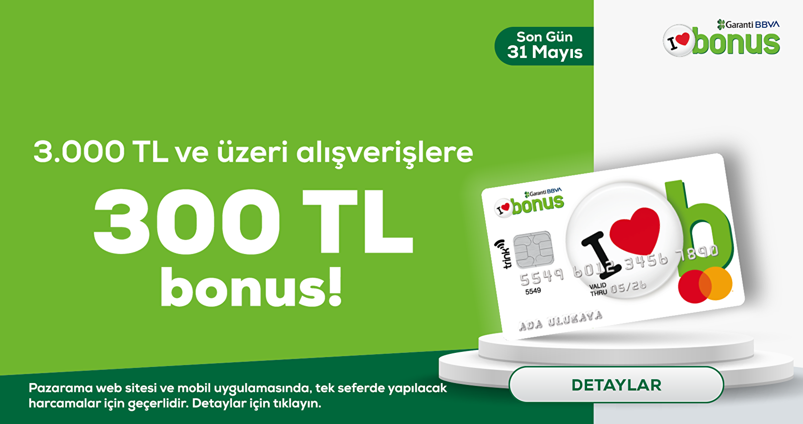 Garanti 300 TL Bonus