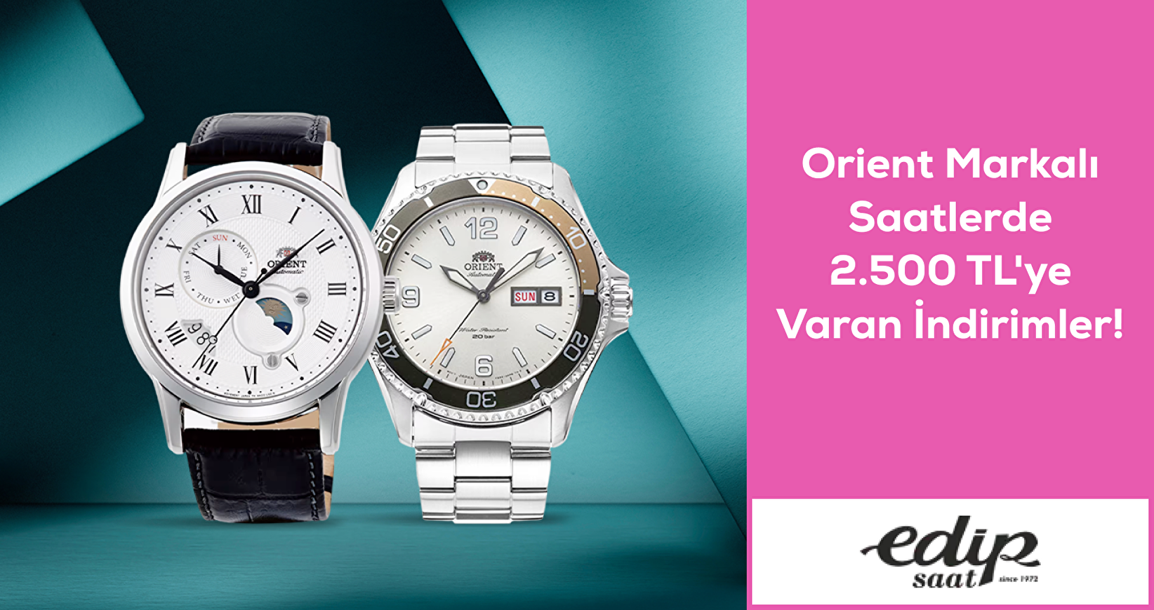 Orient markalı saatlerde 2.500TL ye varan indirimler