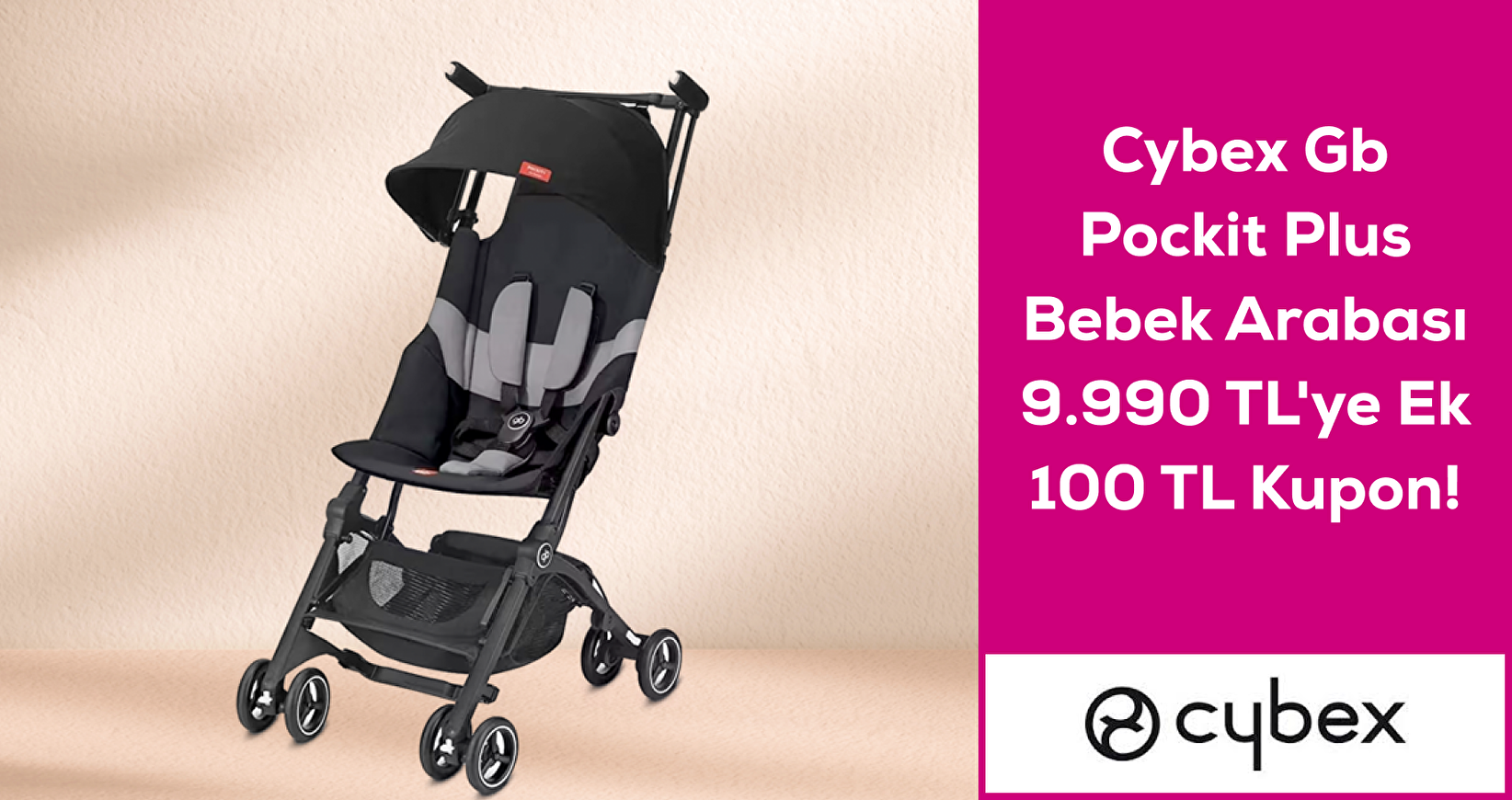 Cybex Gb Pockit Plus Bebek arabası 9990TL ek 100TL kupon