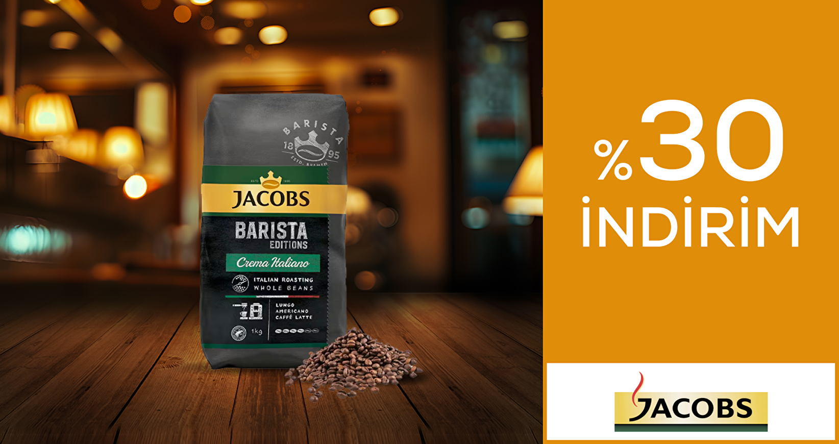 Jacob's Kahvelerde %30 İndirim