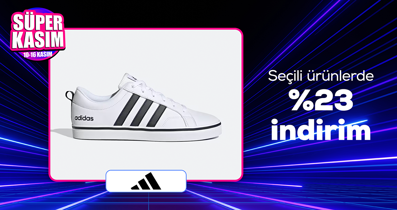 Seçili adidas Ürünlerinde Sepette %23 İndirim