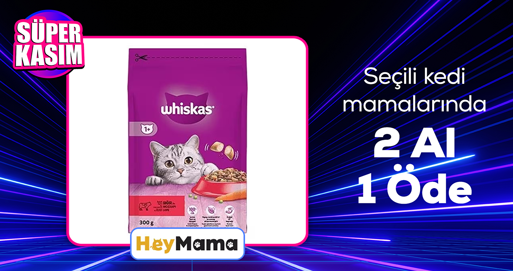 Seçili Kedi mamalarında 2 al 1 öde