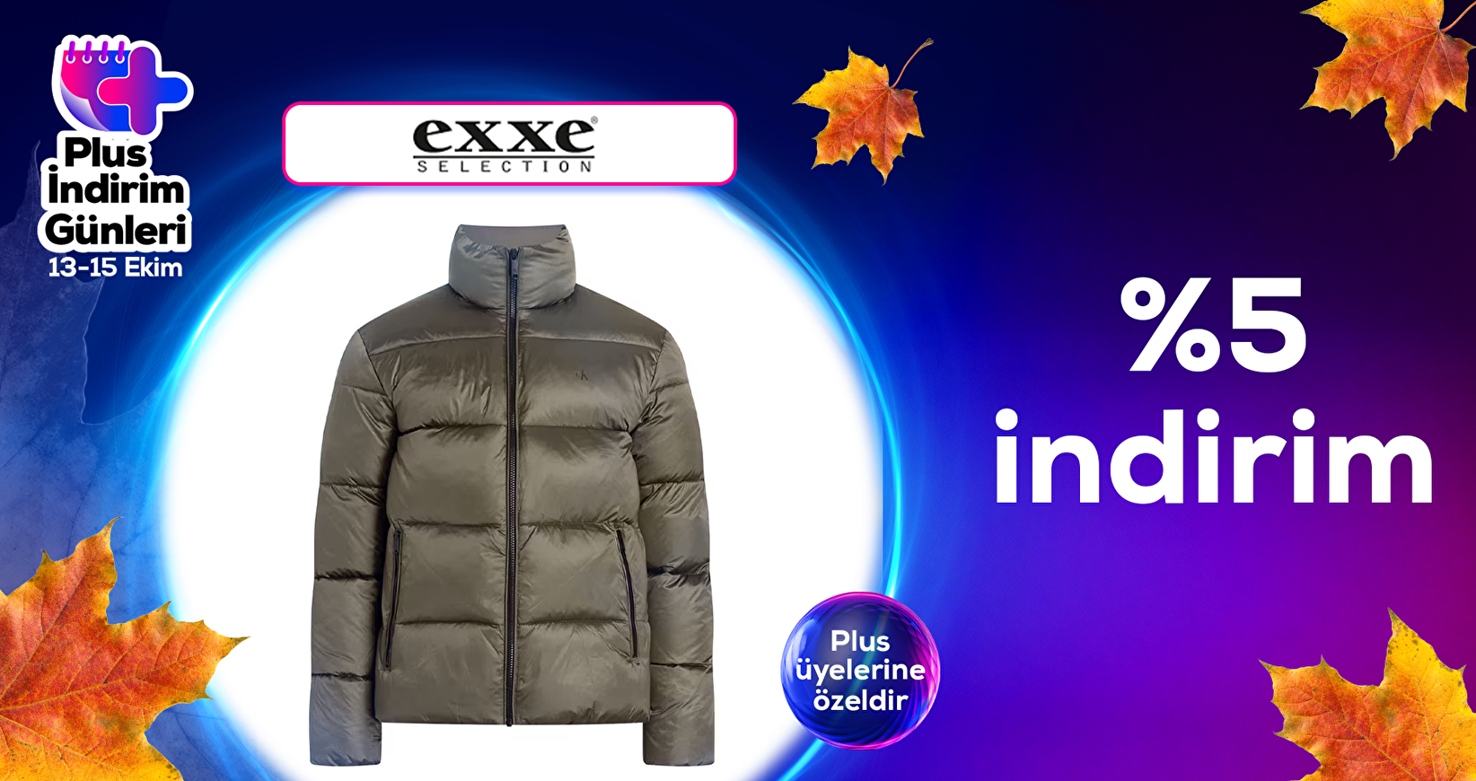 Pazarama Plusa özel Exxe Selection mağazasında %5 indirim