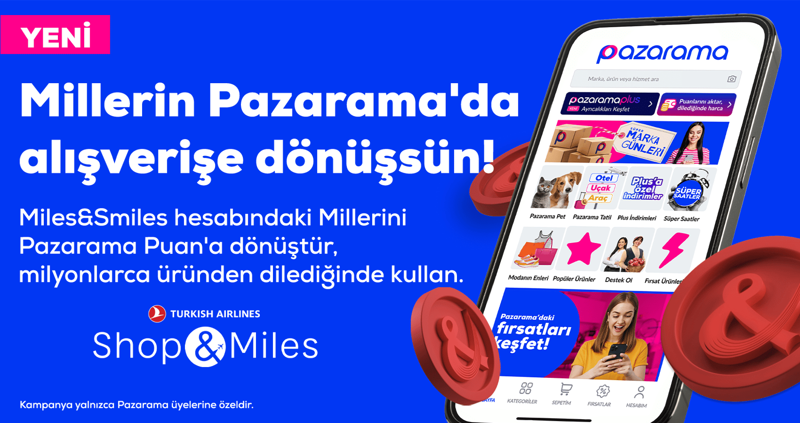 Millerin Pazarama'da Alışverişe Dönüşsün