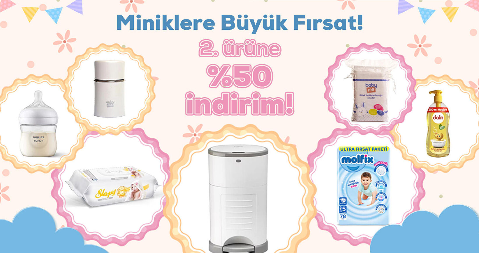 Ebebek 2.ürüne %50 İndirim