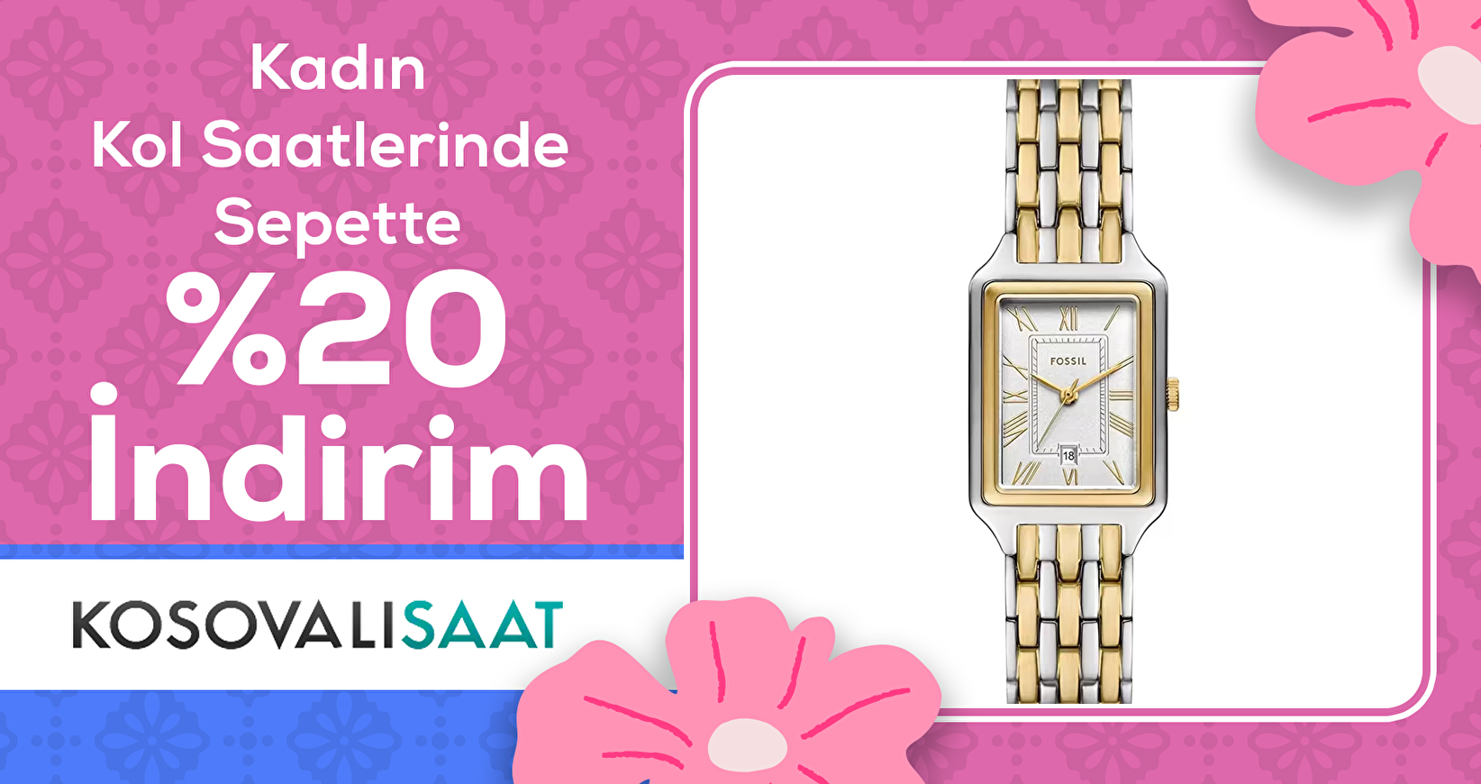 Kadın Kol Saatlerinde Sepette %20 İndirim!